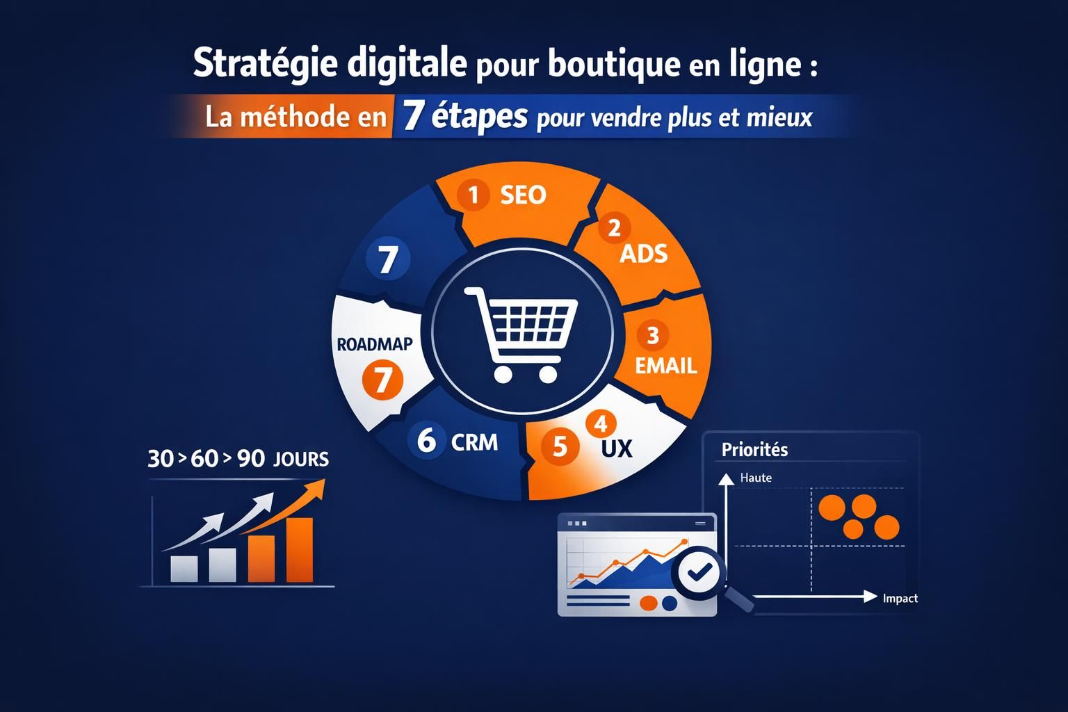 Stratégie digitale pour boutique en ligne : la méthode en 7 étapes pour vendre plus et mieux