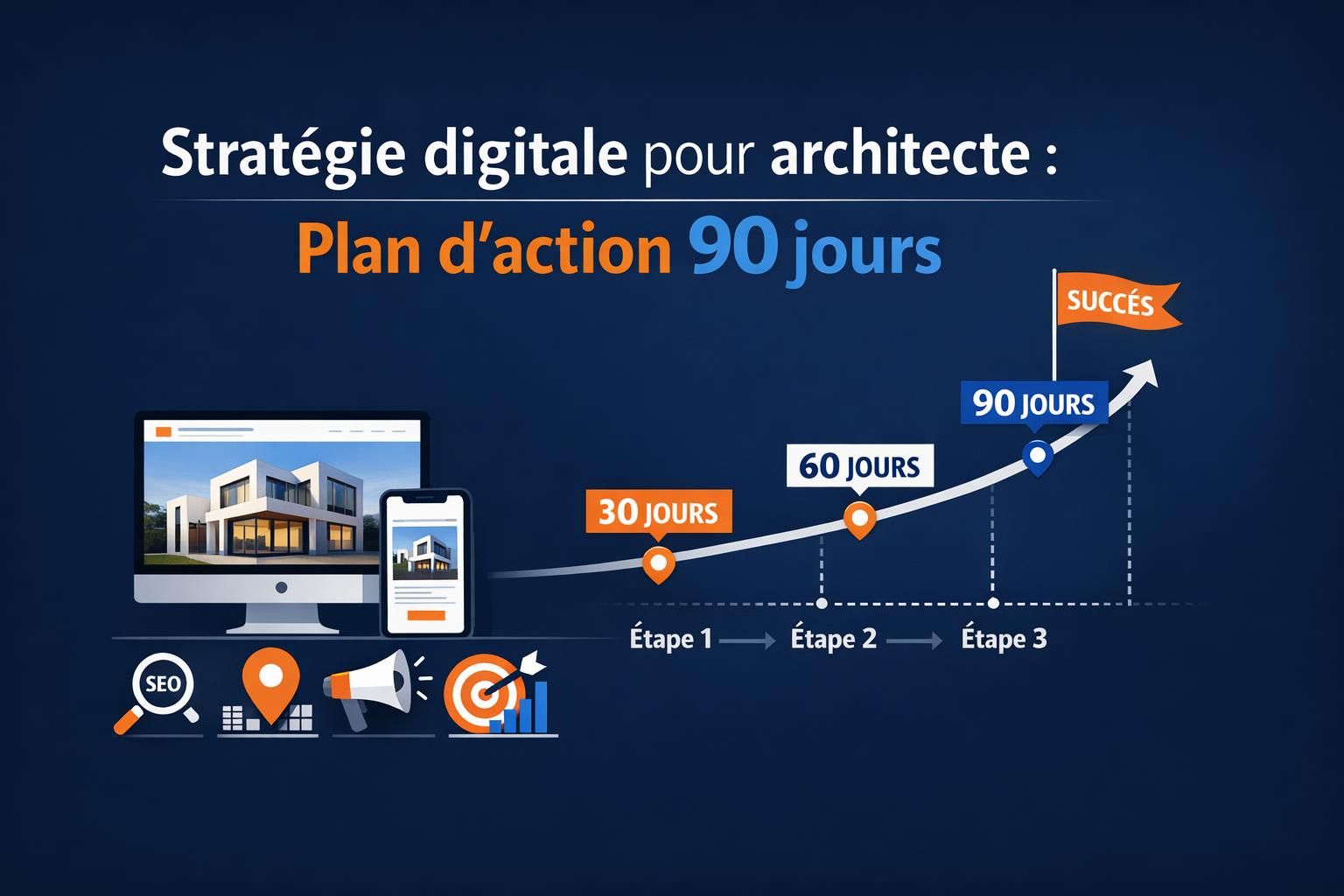 Stratégie digitale pour architecte : plan d’action 90 jours