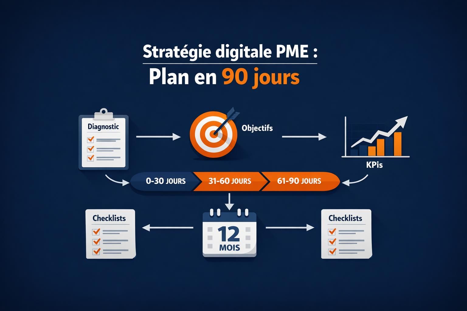Stratégie digitale PME : plan en 90 jours