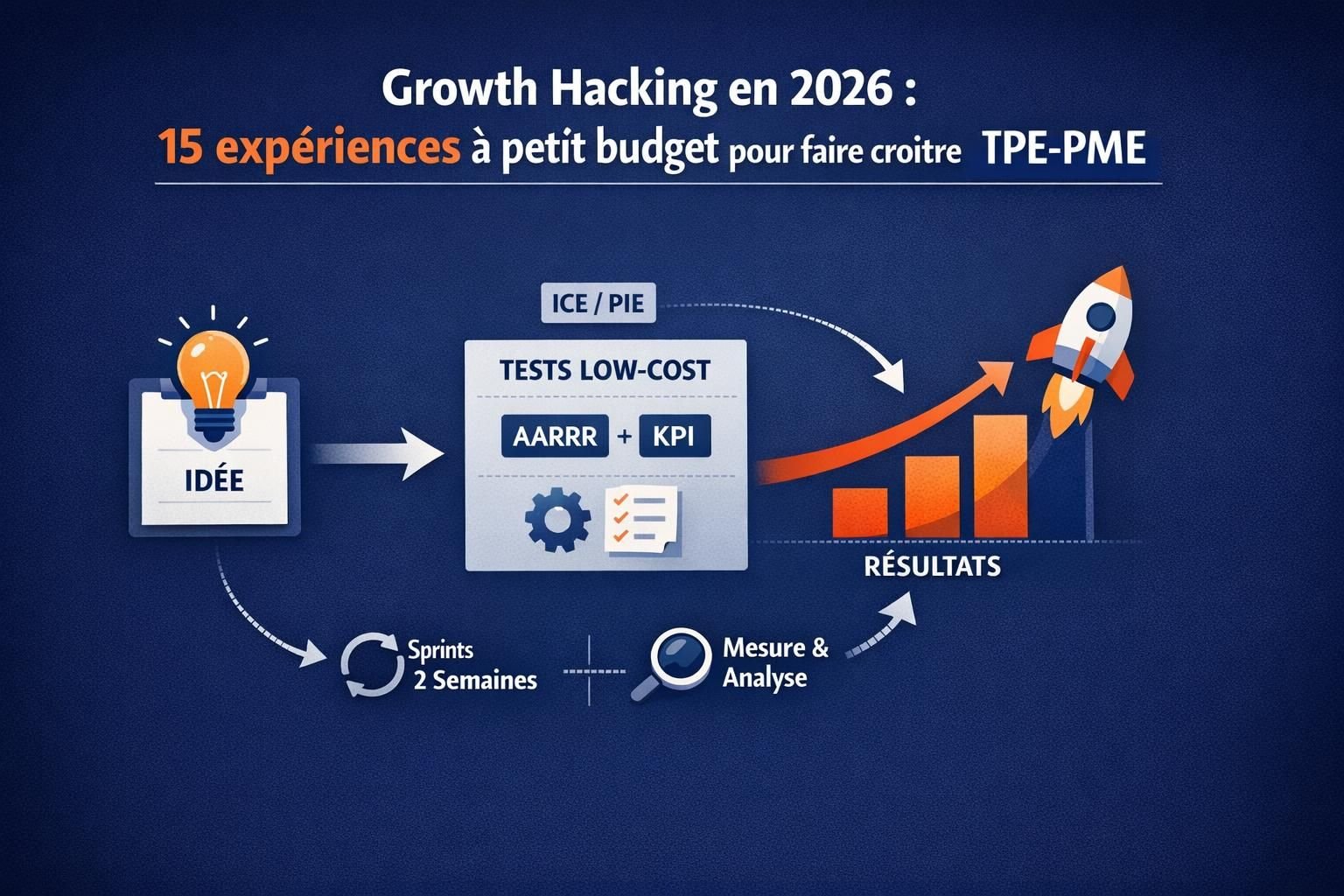 Growth hacking en 2026 : 15 expériences à petit budget pour faire croître une TPE-PME